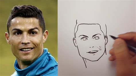 ronaldo drawing easy step by step